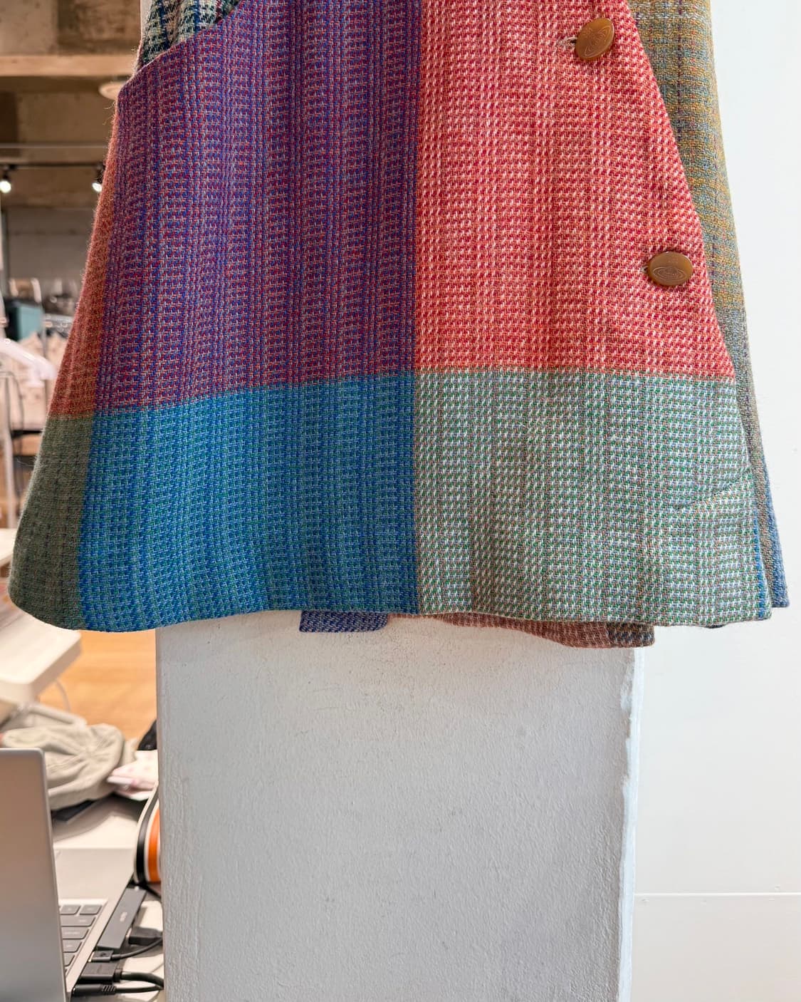 비비안웨스트우드 멀티컬러 체크 울 미니스커트  상품이미지4