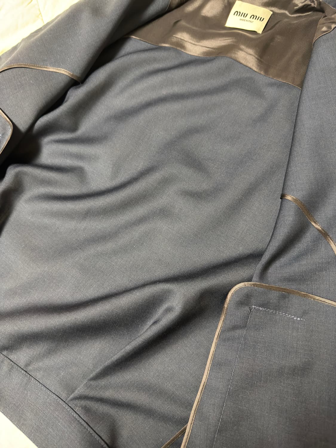 미우미우 모헤어 블루종 자켓 네이비 38 상품이미지9