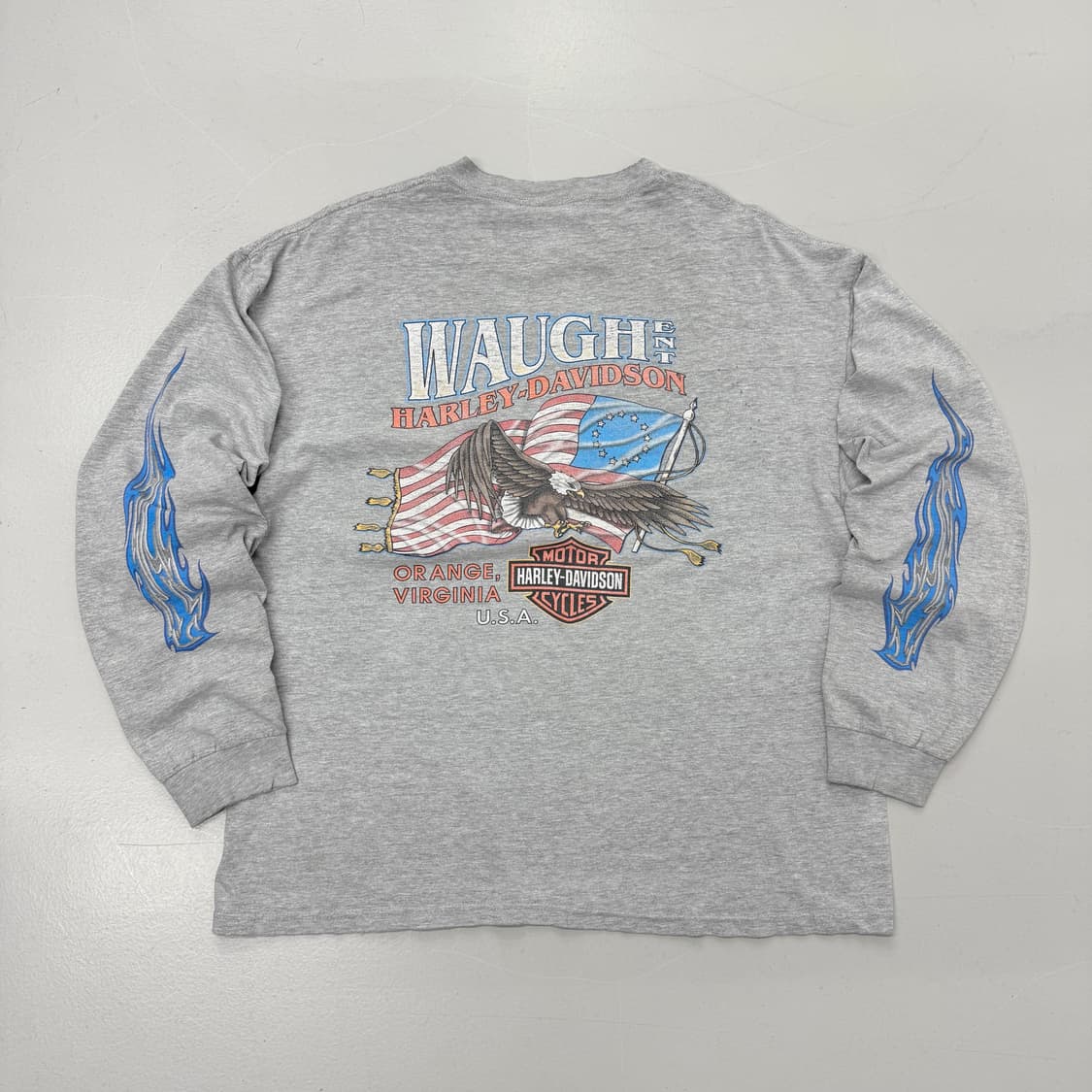 할리데이비슨 00s 피그먼트 플레임 불꽃 롱슬리브 상품이미지7