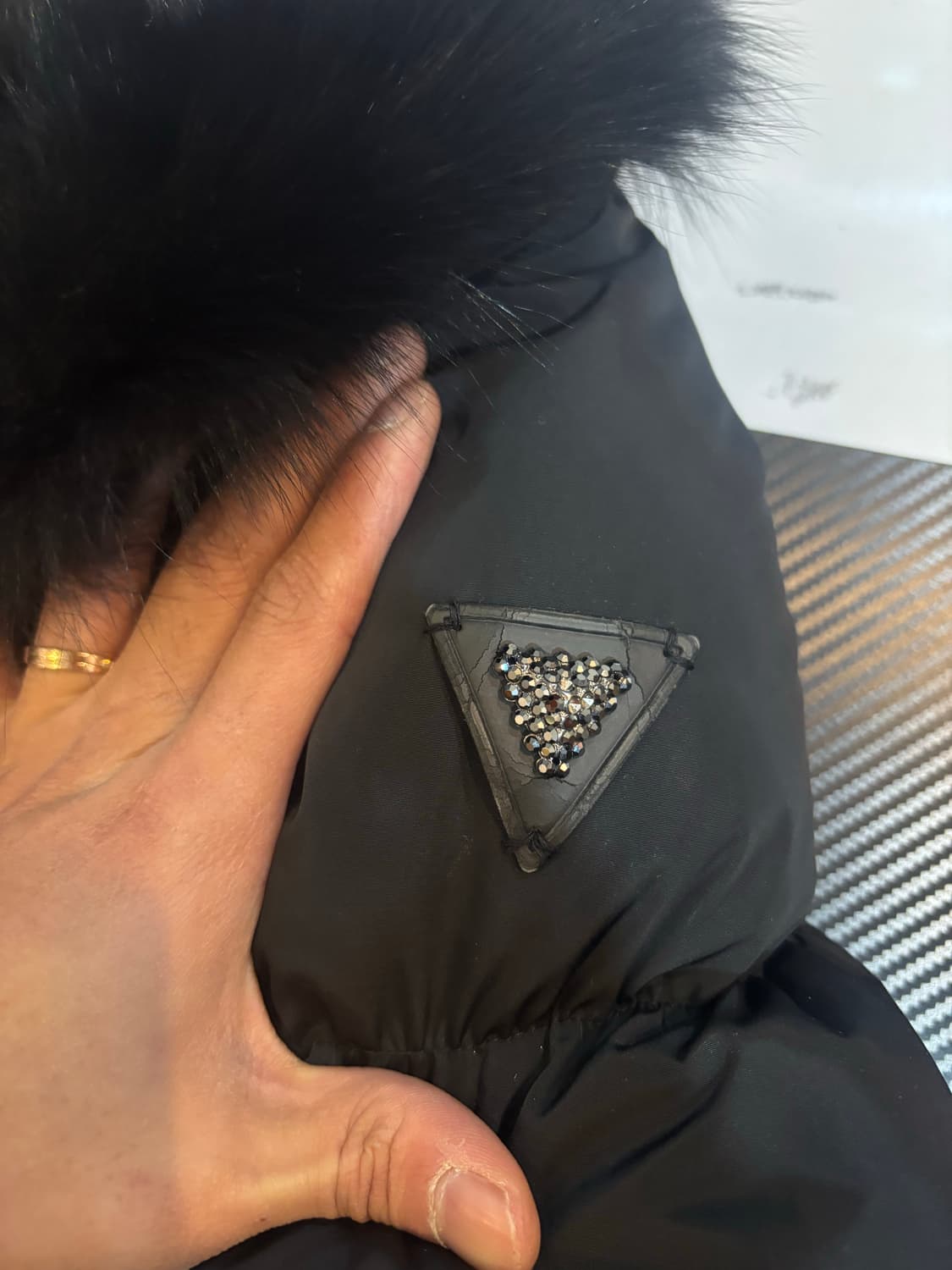 게스 여성 롱패딩 블랙 M 상품이미지6