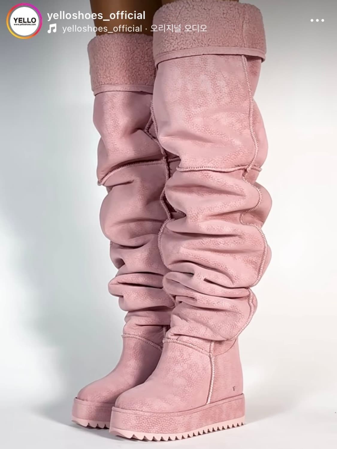 YELLO 이에로 티크 페탈 루즈핏 롱 부츠 어그부츠 상품이미지1