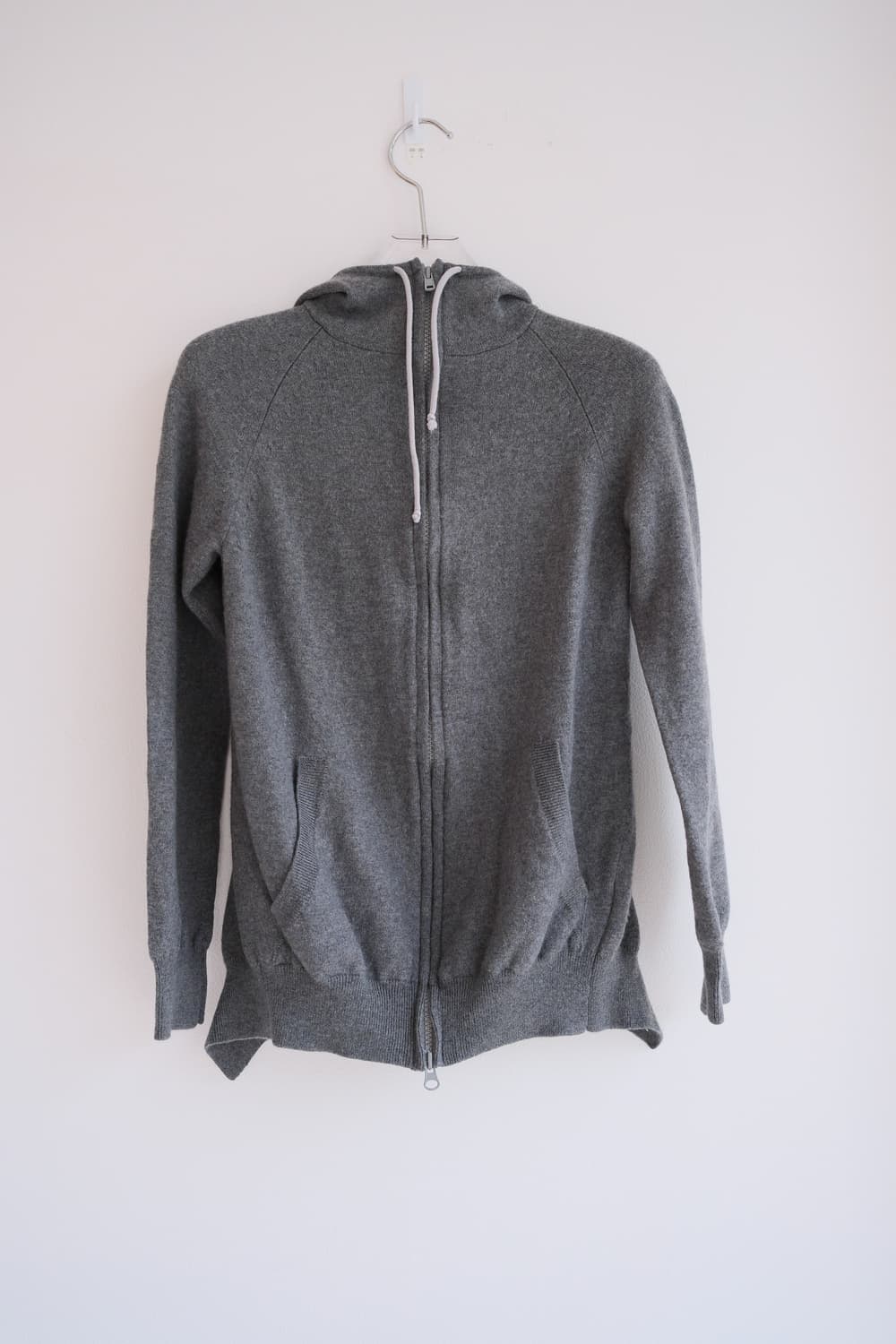 Back frill knit hood zip-up 상품이미지2