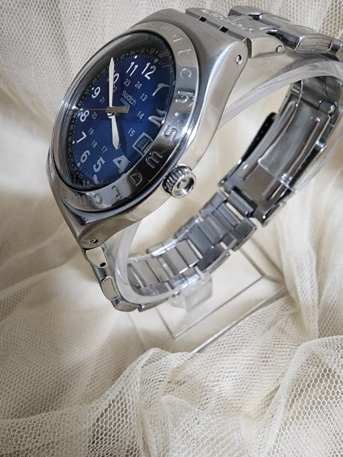 스와치 아이러니 AG 1993 쿼츠 메탈밴드 상품이미지5