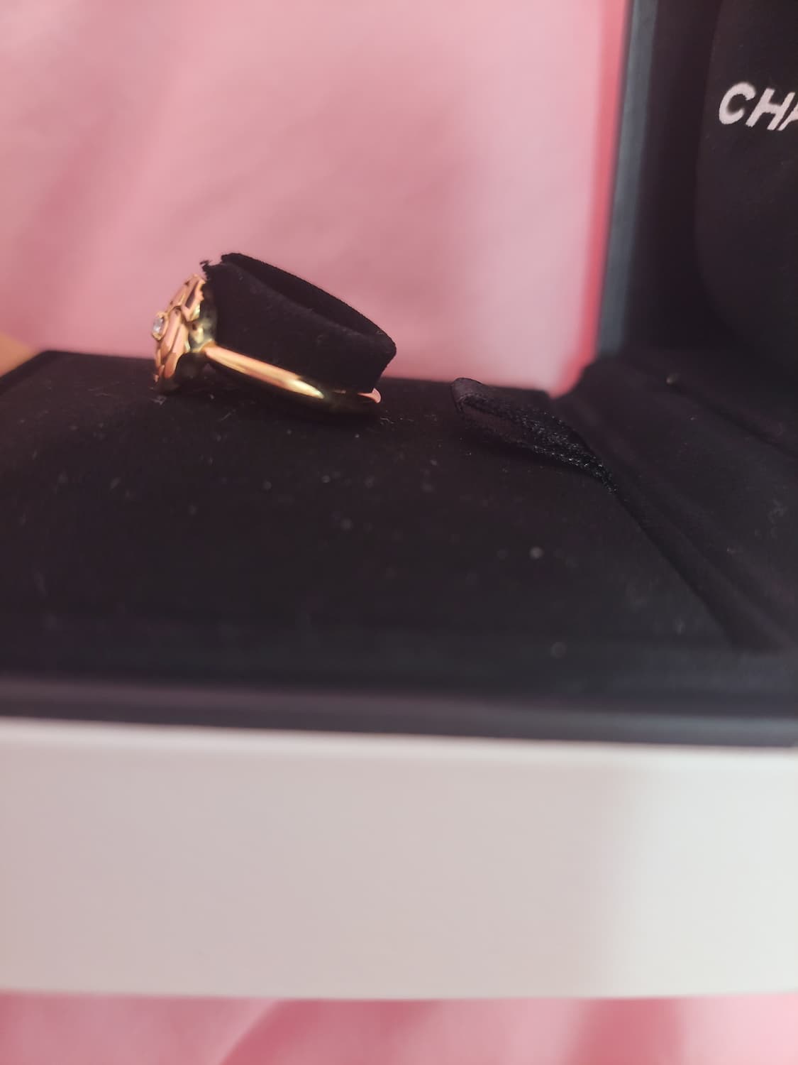 정품)급처상태좋음!샤넬 18K골드, 다이아 엑스트레 드 까멜리아 링 반지 상품이미지8