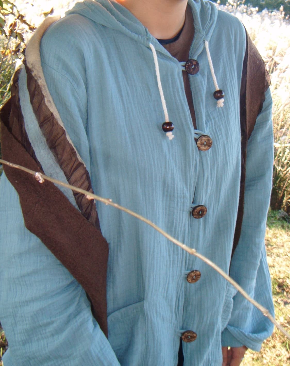 천연염색 Natural hood jacket ( blue ) 상품이미지1