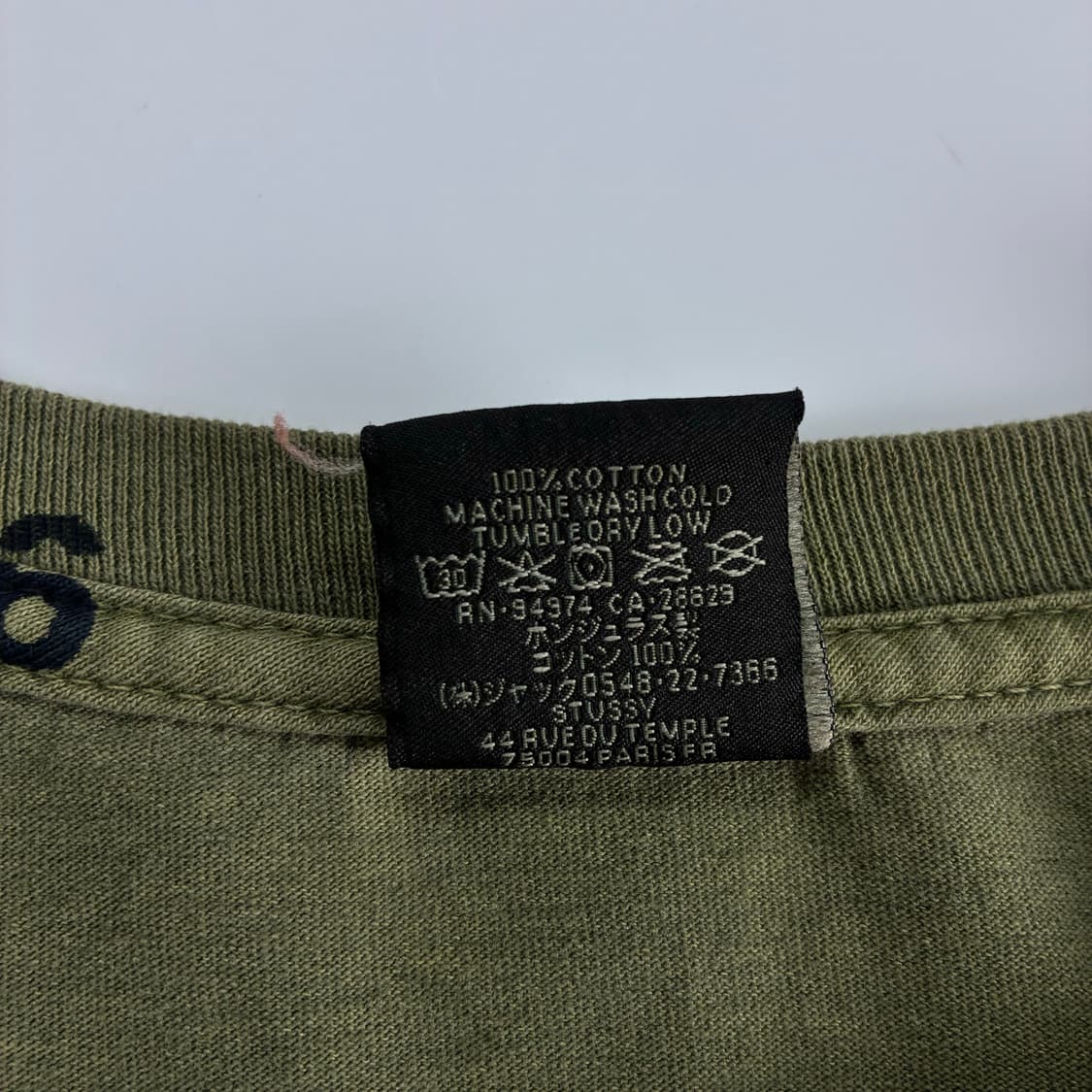 Stussy  스투시 로케이션 피그먼트 다이드 카키 반팔티  상품이미지5