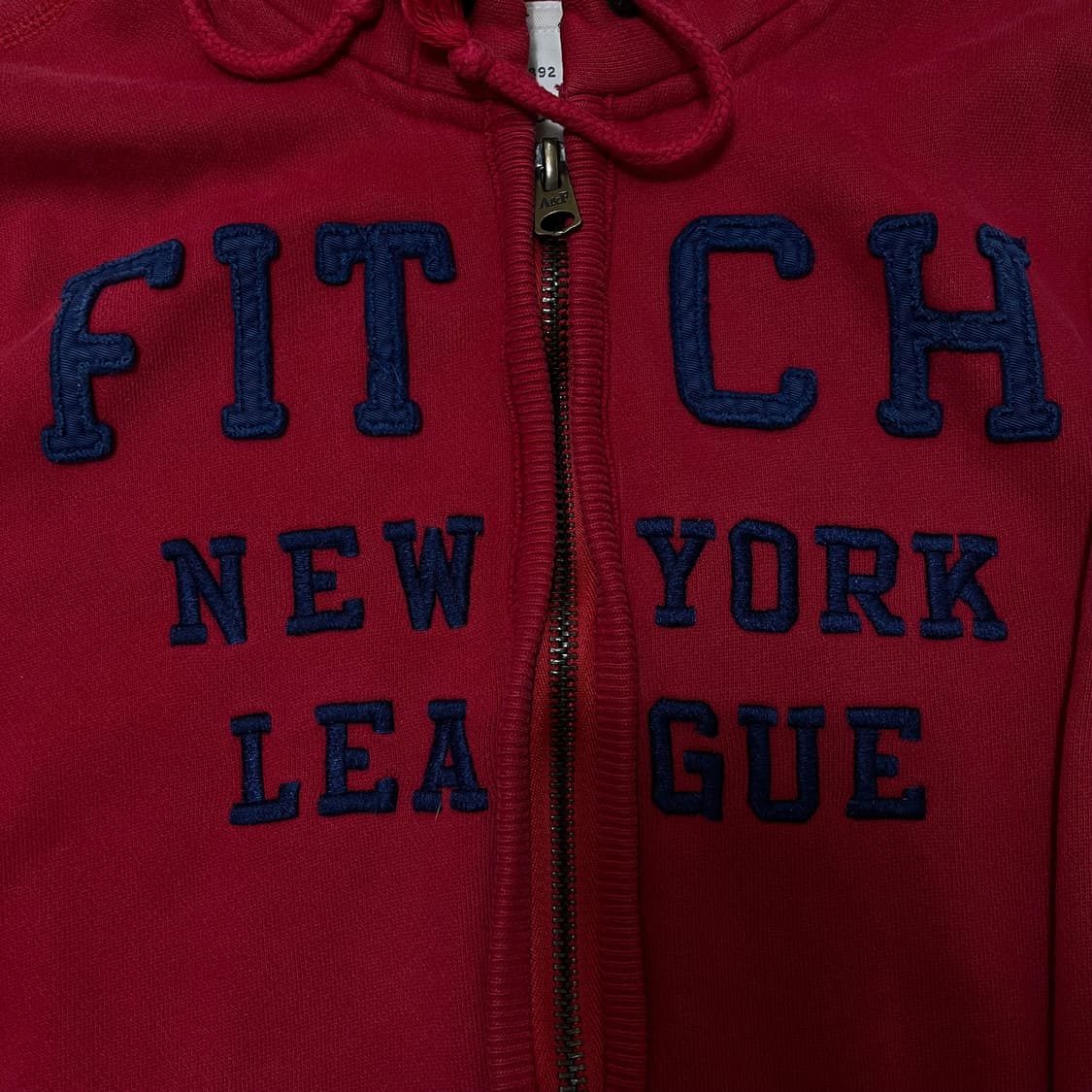 아베크롬비 레드 FITCH 로고 후드 집업 M/95 상품이미지4