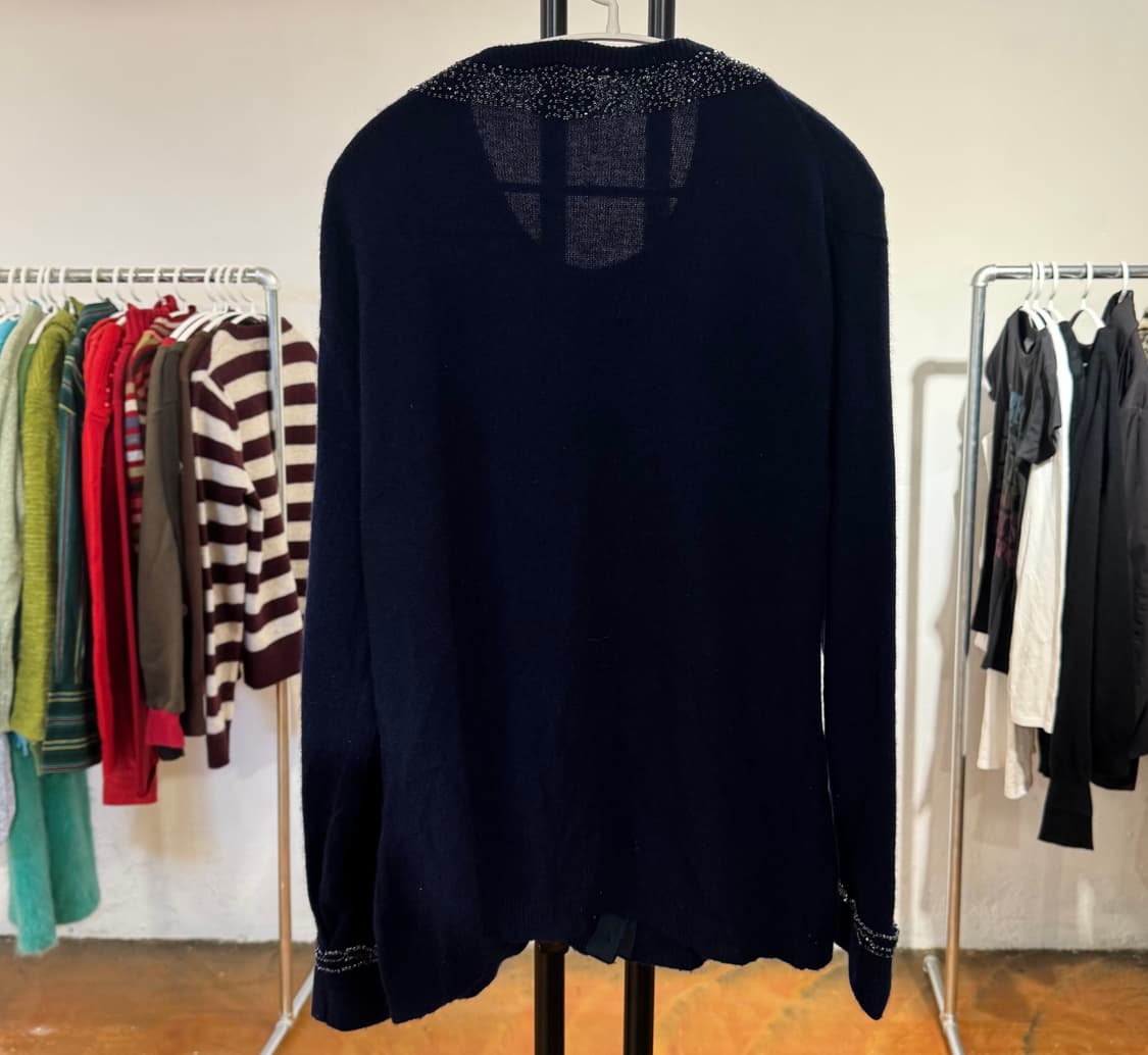 수작업 비즈 캐시미어 100 가디건 / 여성 L (남성 M 추천) 상품이미지2