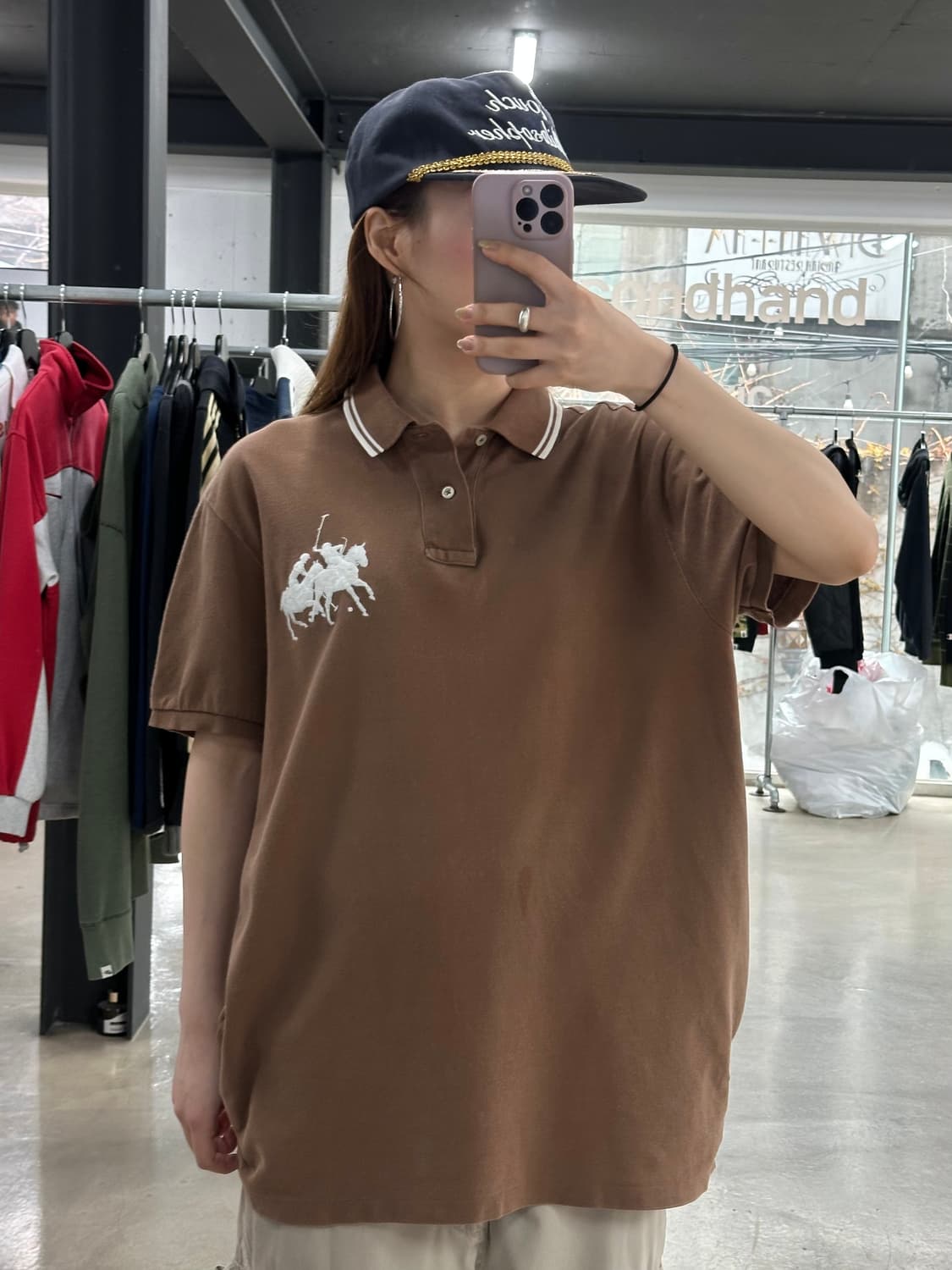 폴로랄프로렌 빅포니 넘버링 Pk 반팔티 브라운 상품이미지3