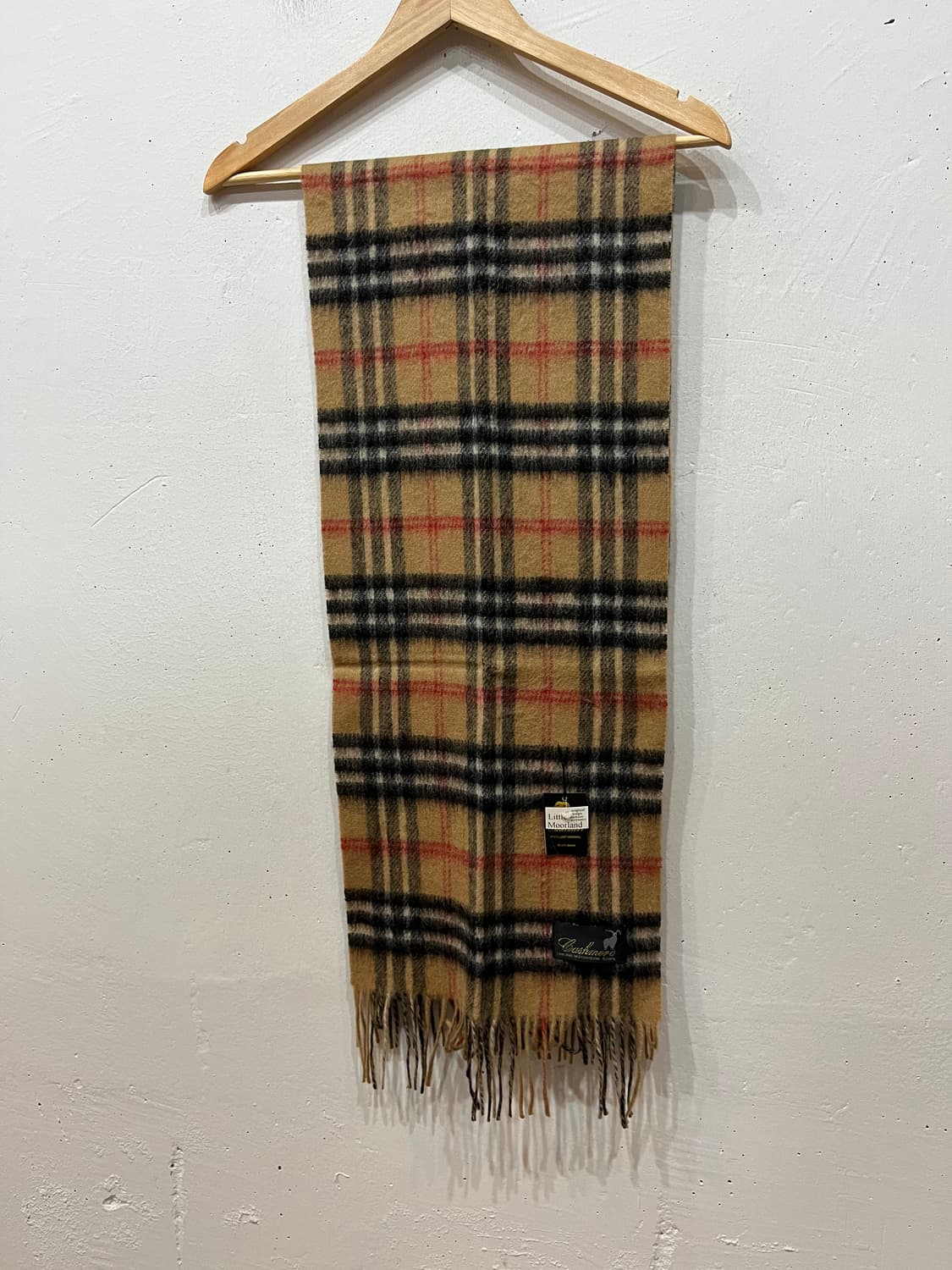 울 캐시미어 머플러 미사용품 상품이미지2