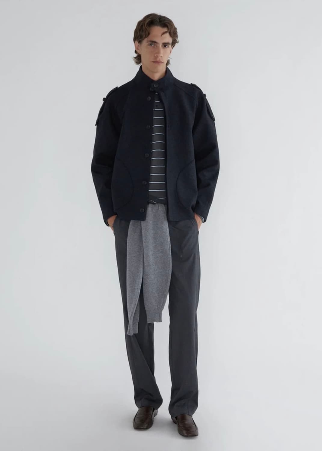 [L] 팔로마울 Ferro 울 자켓 네이비 상품이미지8