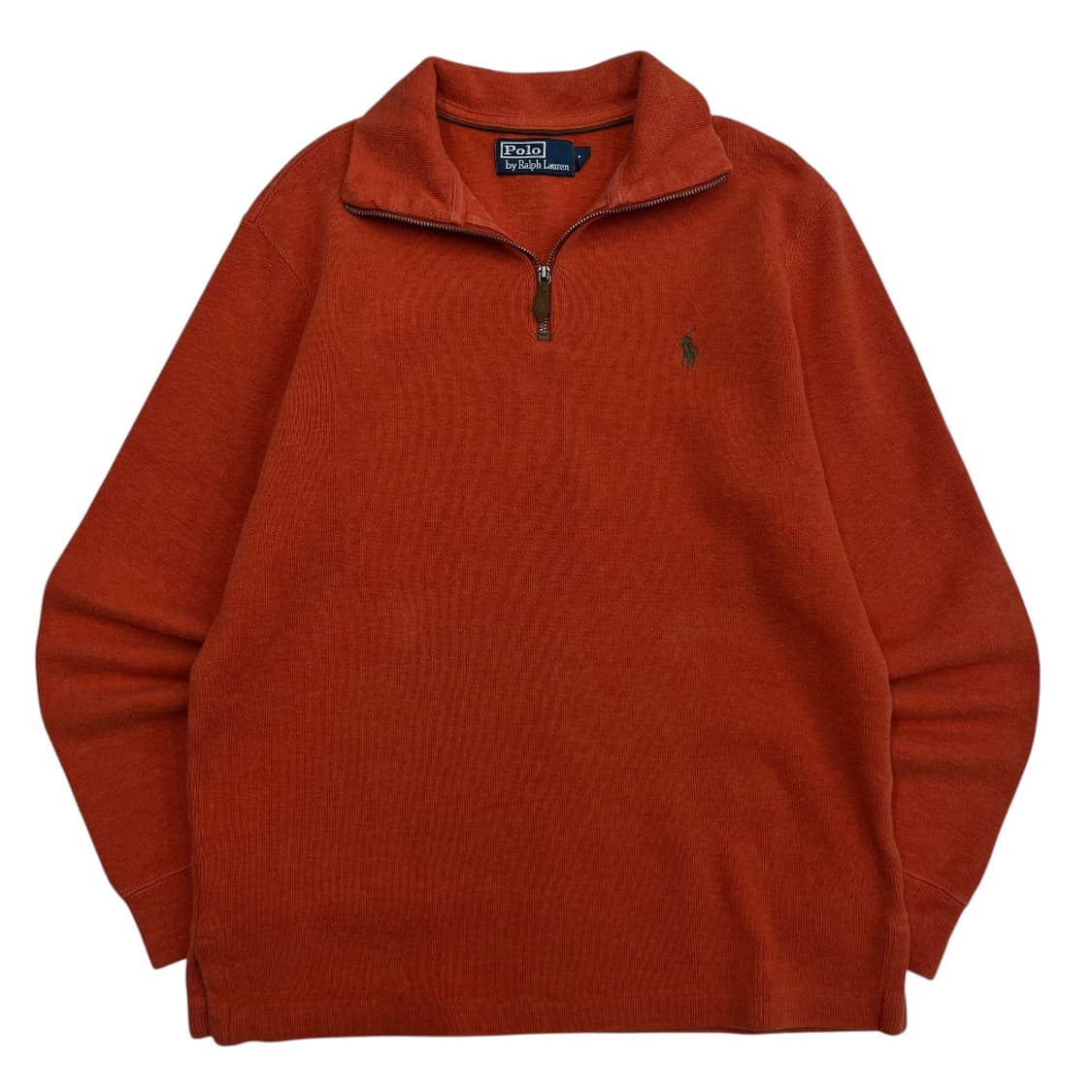 폴로 랄프로렌 카키포니 오렌지 반집업 니트 M 상품이미지2