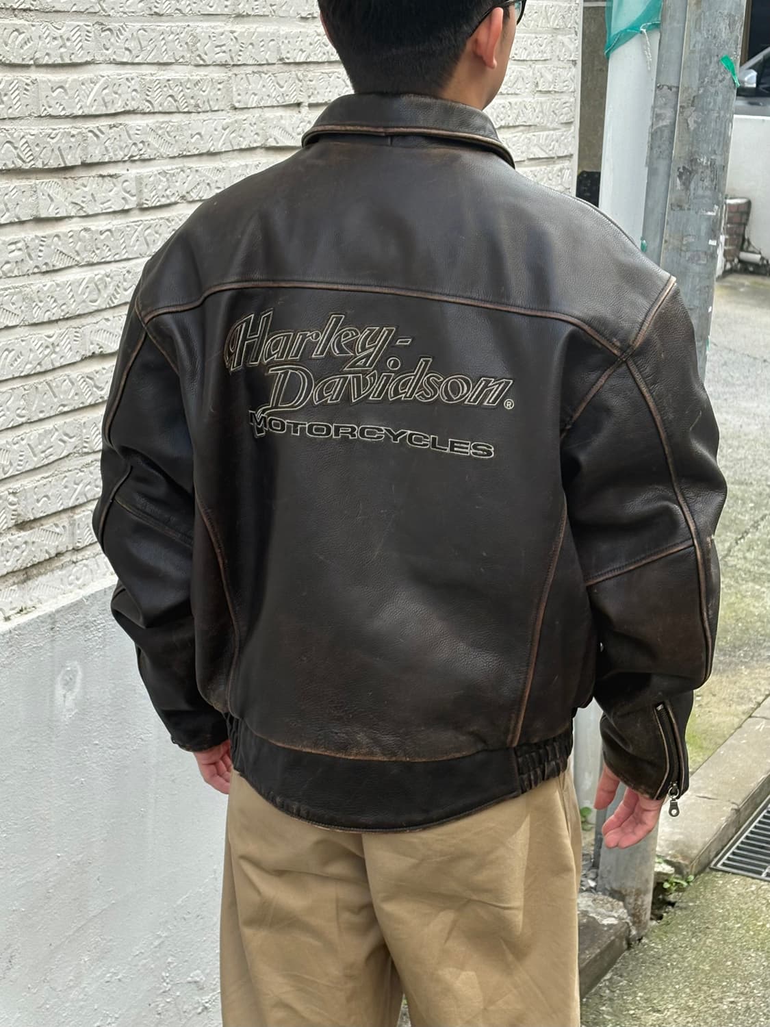 할리 데이비슨 Motorcycle 가죽자켓 다크브라운 상품이미지2