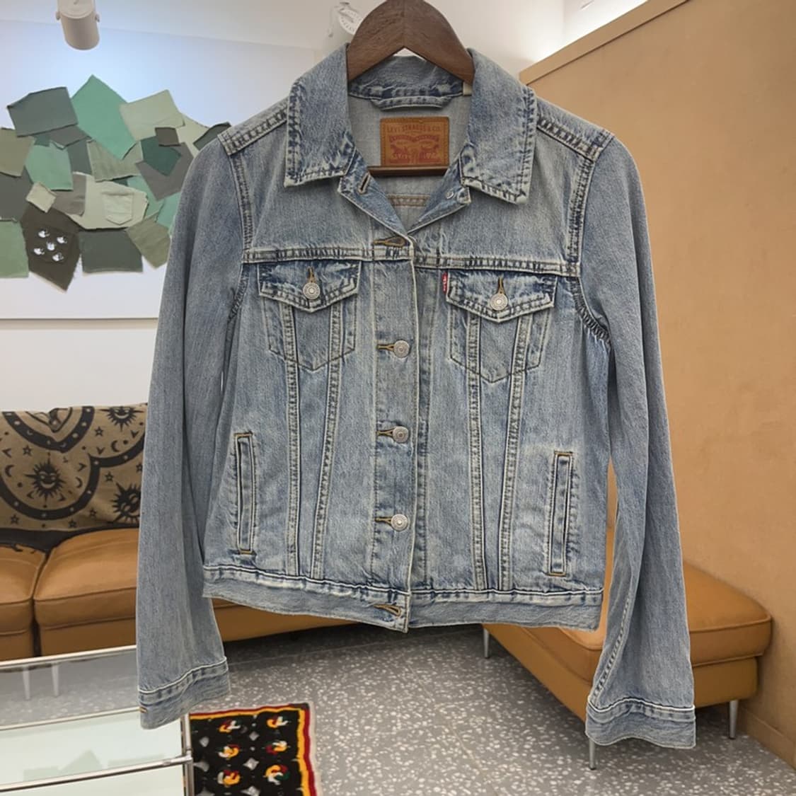 리바이스 빈티지무드 워싱 연청 데님자켓 90 C08056 상품이미지3