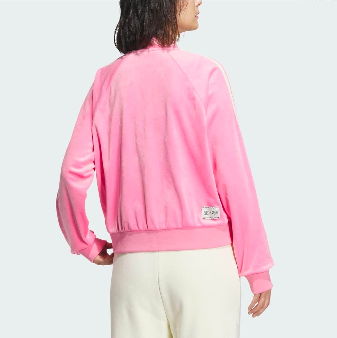 아디다스 X FeifeiRuan 벨루어 크롭 핑크 져지 트랙탑 상품이미지6