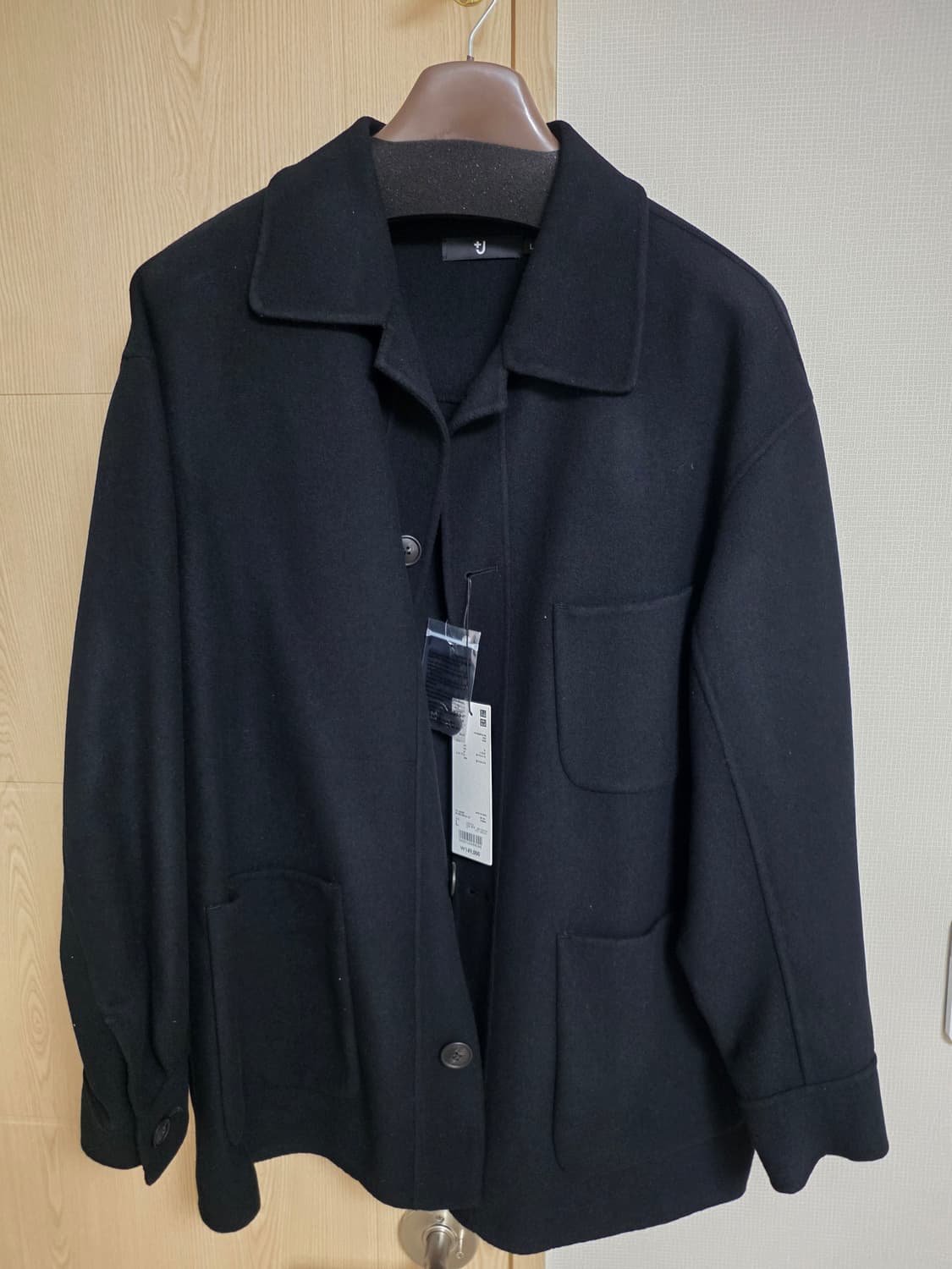 [L] 유니클로 x 질샌더 +J 울블렌드 오버사이즈 셔츠 재킷 상품이미지2