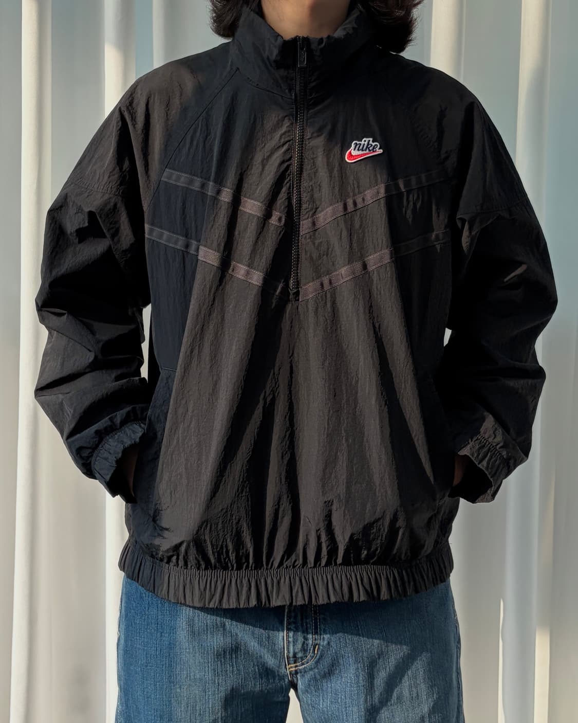 [S-M]나이키 윈드러너 하프집업 우븐 바람막이 상품이미지2