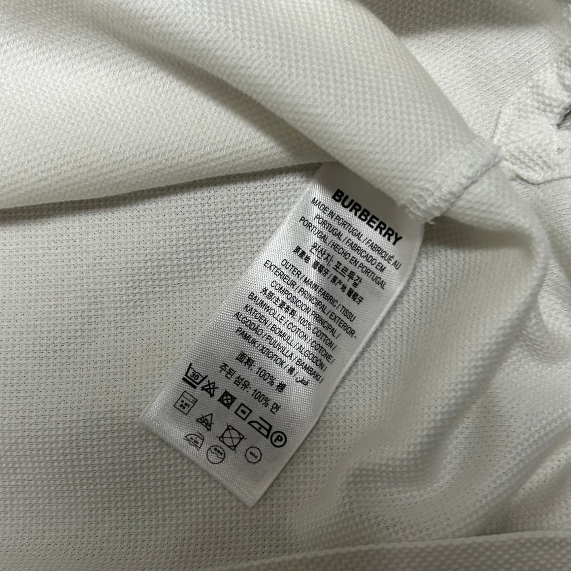 M 버버리 레터링 카라 반팔티 상품이미지5