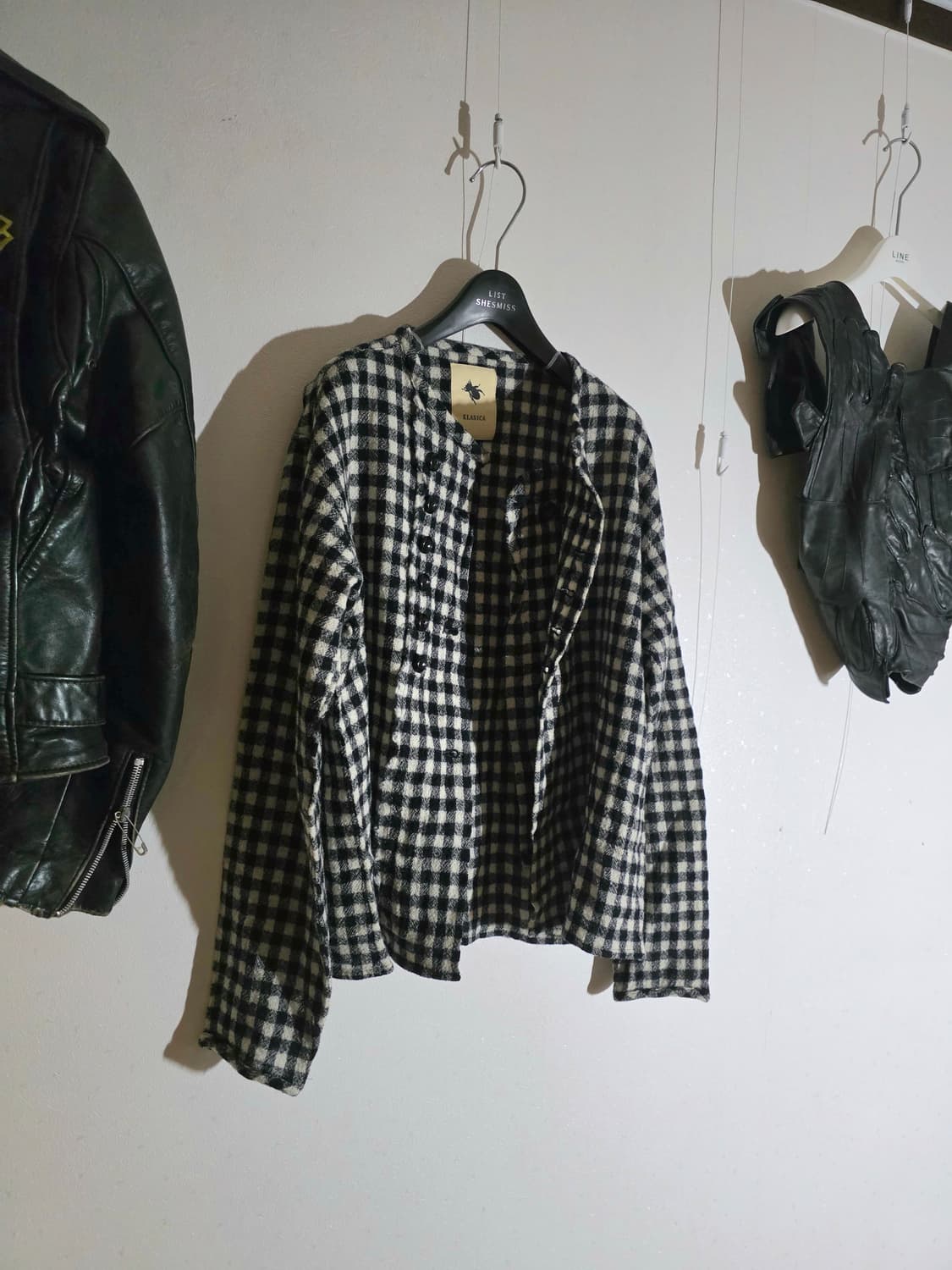 Klasica button check jacket 상품이미지1