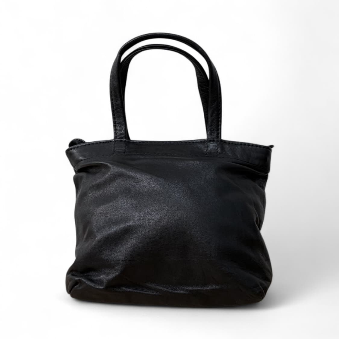 요지 야마모토 디스코드 디보싱 가죽 핸드백 상품이미지2