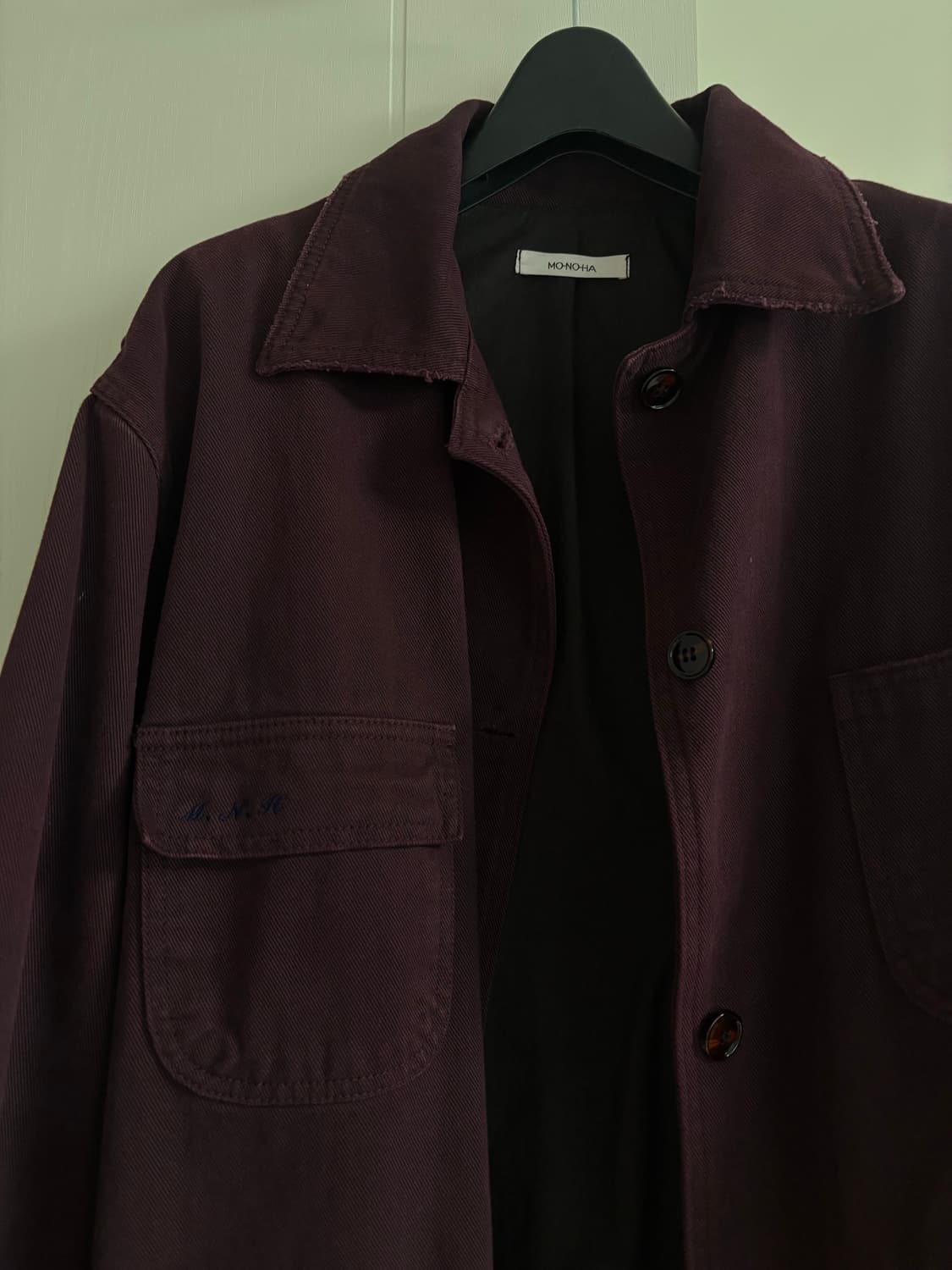 (단종)모노하 워크자켓 와인 dying work jacket monoha 상품이미지3