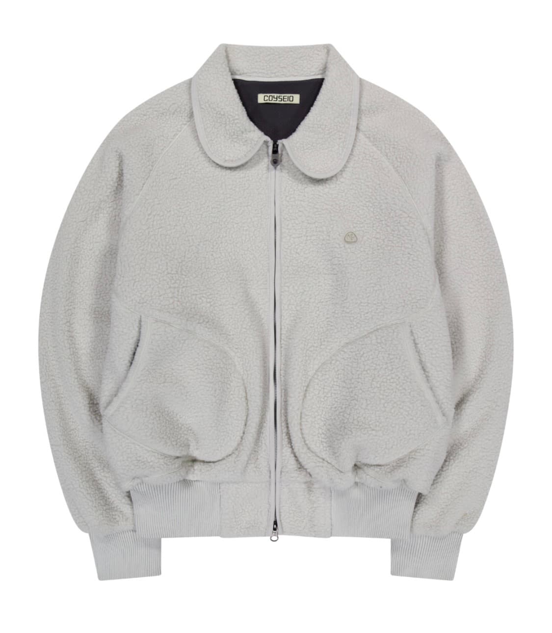 COYSEIO ROUND FLEECE JACKET LIGHT GREY 상품이미지1