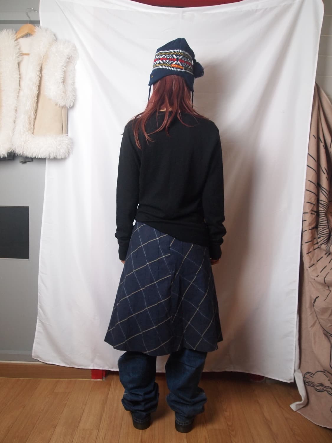 KUMIKYOKU 쿠미코큐 체크 플리츠 스커트 상품이미지5