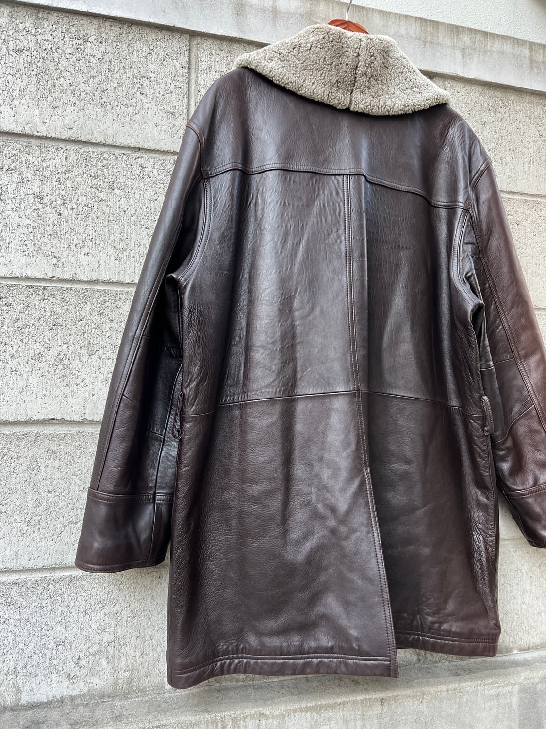 00s C.P.COMPANY SHEEPSKIN 씨피컴퍼니가죽코트자켓 상품이미지8