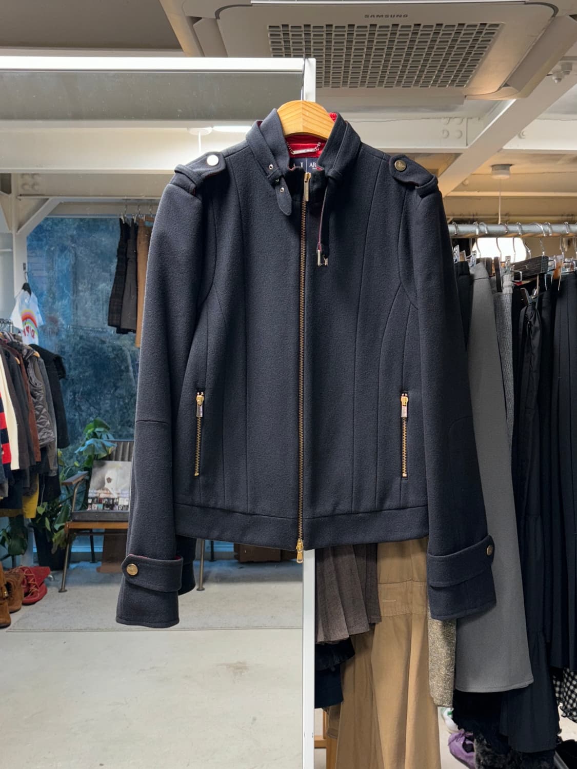 아르마니 진스 밀리터리 울자켓 상품이미지1