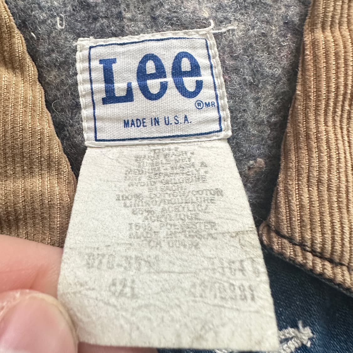 70s 리(Lee) 데님 블랭킷 초어자켓 81-LJ 42L 상품이미지5