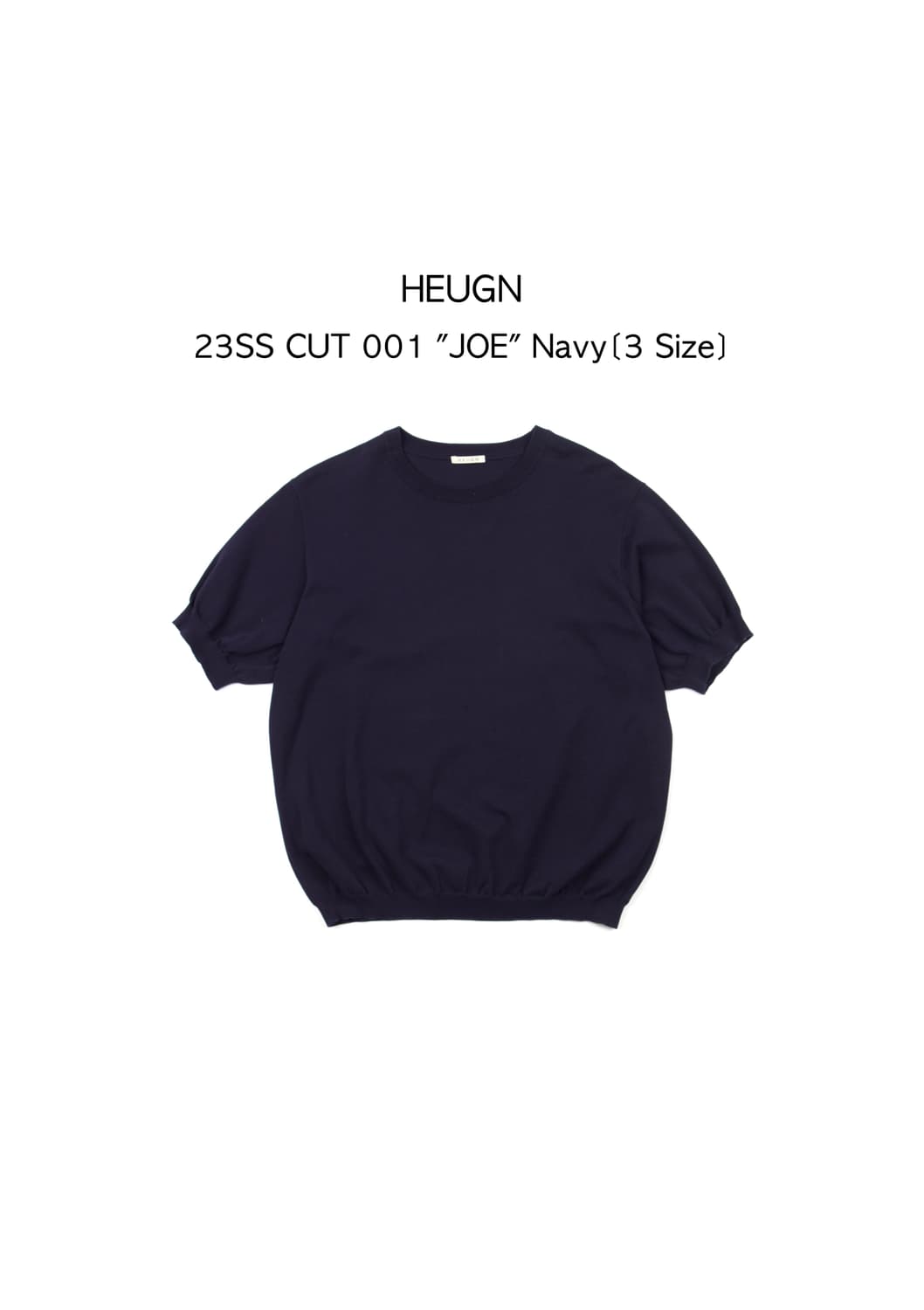 Heugn 죠 네이비 니트 티셔츠 상품이미지1