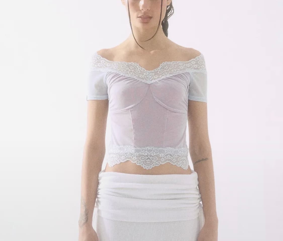 BADEE Off Shoulder Sheer Top S 상품이미지1
