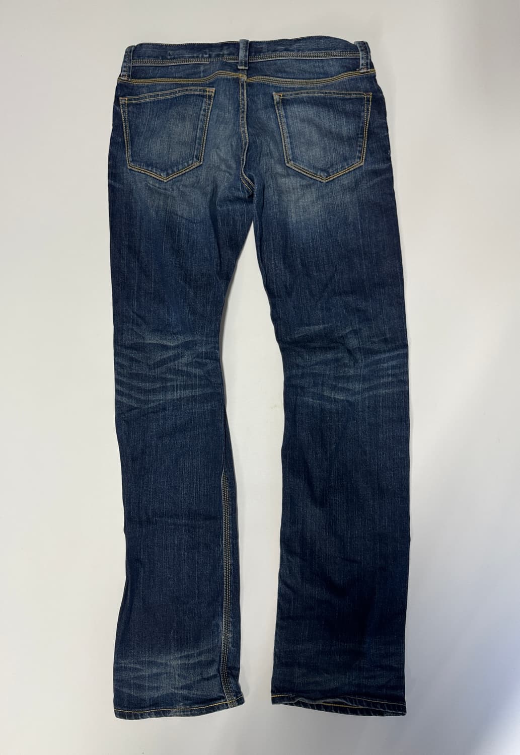 질샌더 X 유니클로 빈티지 워싱 스트레이트 데님팬츠 33인치 상품이미지2