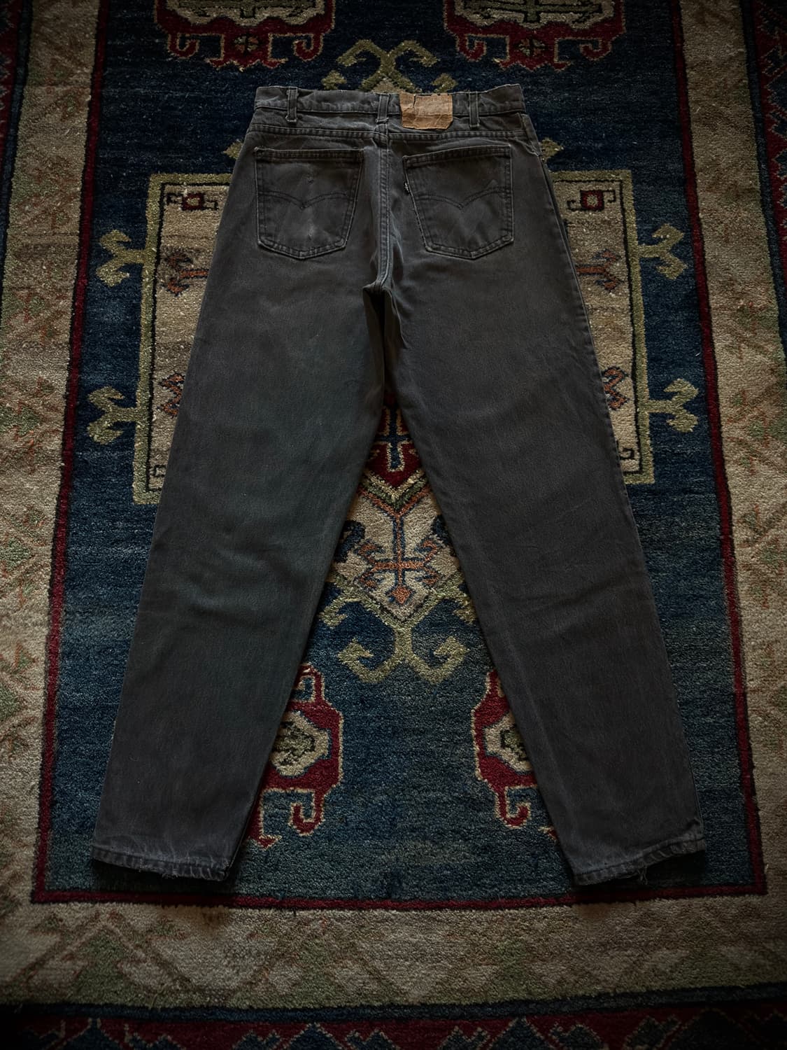 90s USA 리바이스 블랙탭 550 블랙워시드 흑청 데님 팬츠 상품이미지2