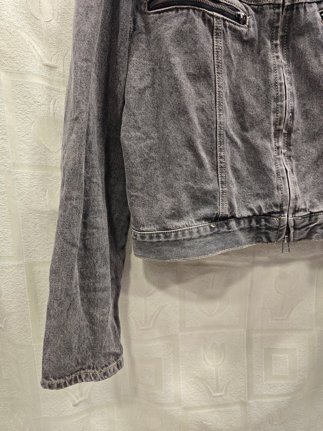 슈퍼서브 공용 워싱 크롭 데님 자켓 청자켓 M(95) 상품이미지6
