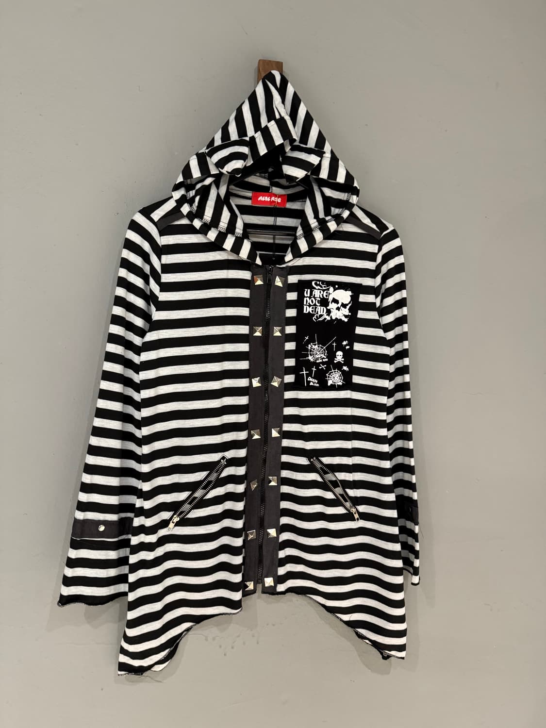 Acdc rag cat ear stud detail hood zip-up 상품이미지4