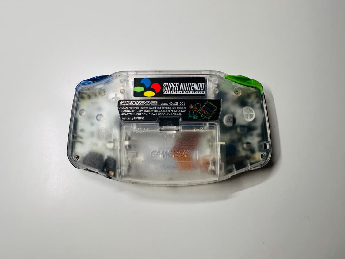 닌텐도 GBA 게임보이 어드밴스 백라이트 슈퍼패미컴 클리어 에디션 판매 상품이미지4