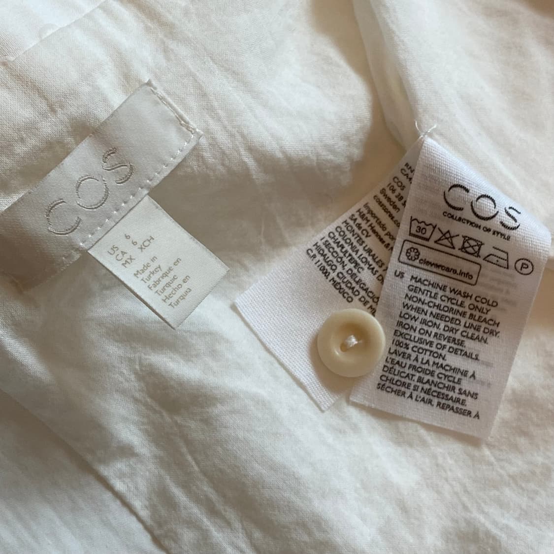 COS 코스 화이트 크롭 자켓 55사이즈 상품이미지4