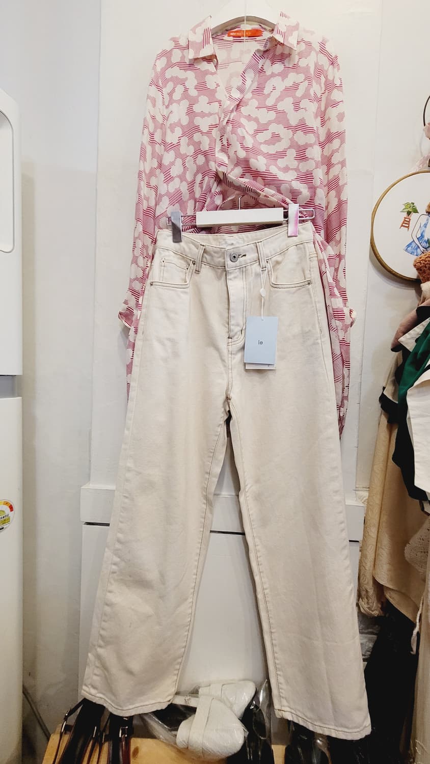 mint designs 유니크 셔츠.le 연베이지 스티치 팬츠 상품이미지7