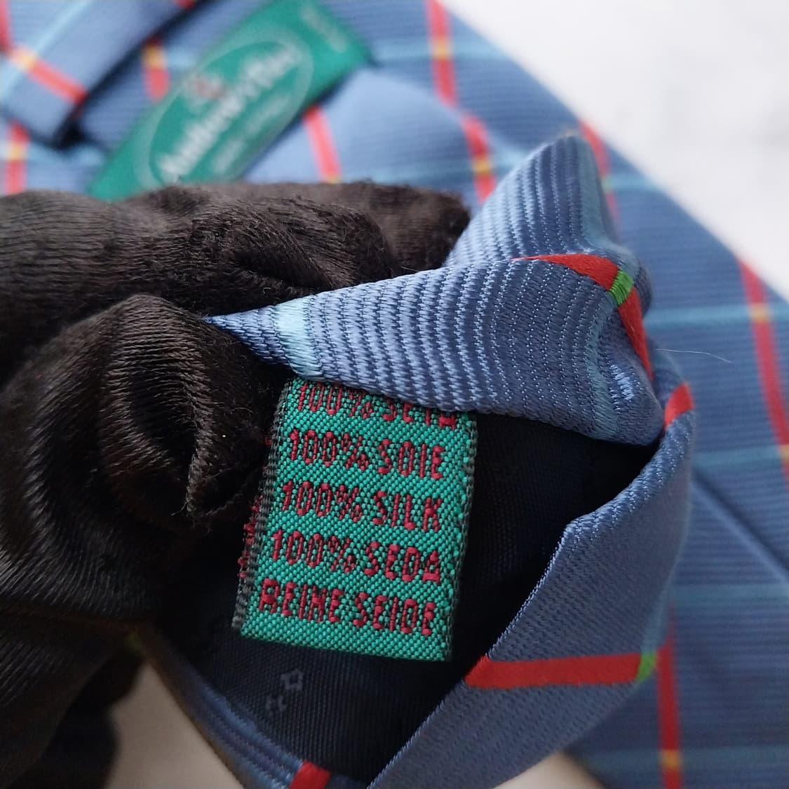 앤드류스 타이 실크 블루 체크 넥타이 9.1cm A+등급 K1680
 상품이미지9