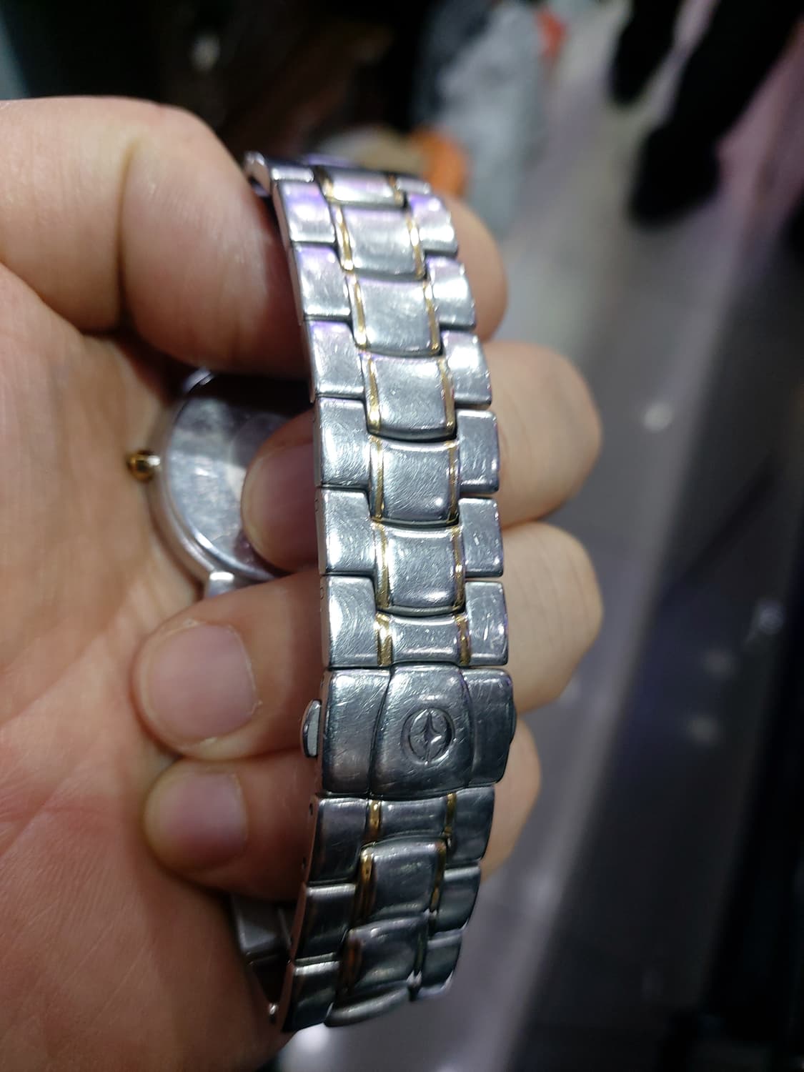 GALAXY Seraph 콤비 남성 시계입니다. 은색과 금색의 조화가 고 상품이미지3