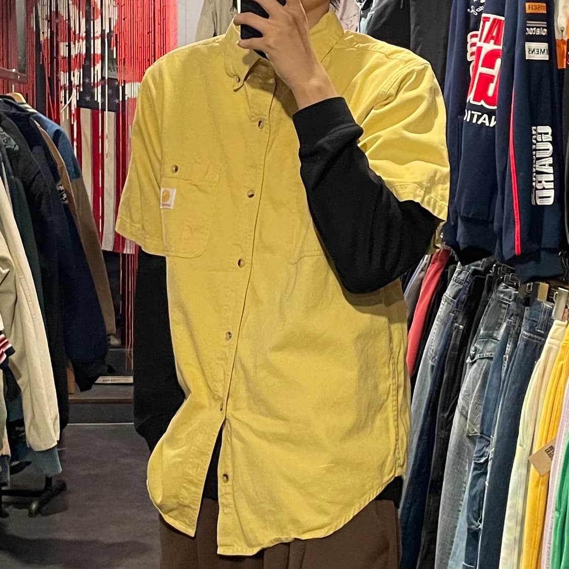 [IM] carhartt 칼하트 머스타드 반팔셔츠 상품이미지4