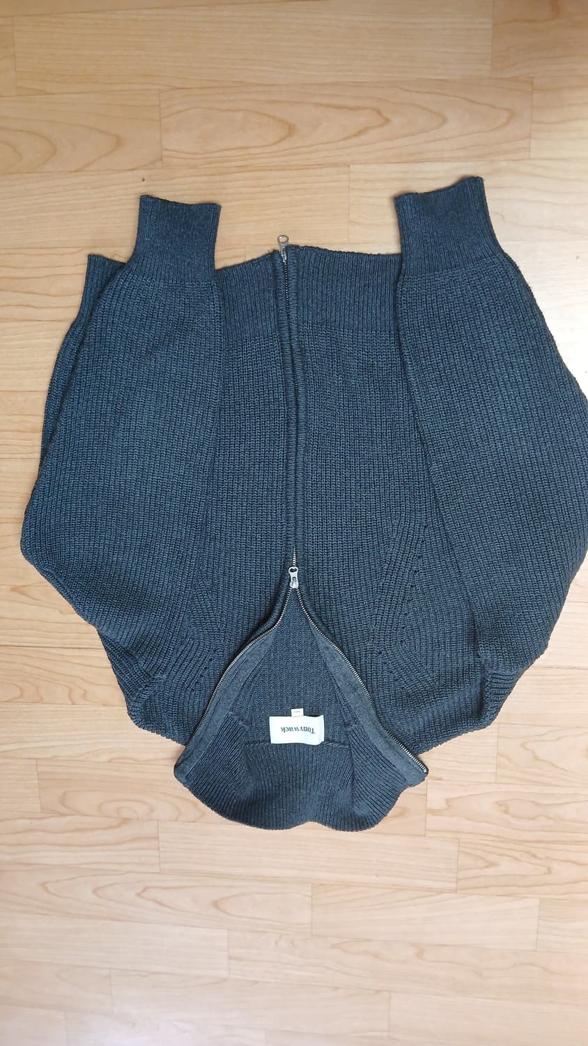 토니웩 니트집업 차콜 L 상품이미지2