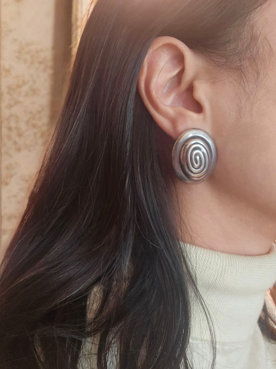 🇺🇸빈티지 모더니스트 스파이럴 클립온 귀걸이 상품이미지5
