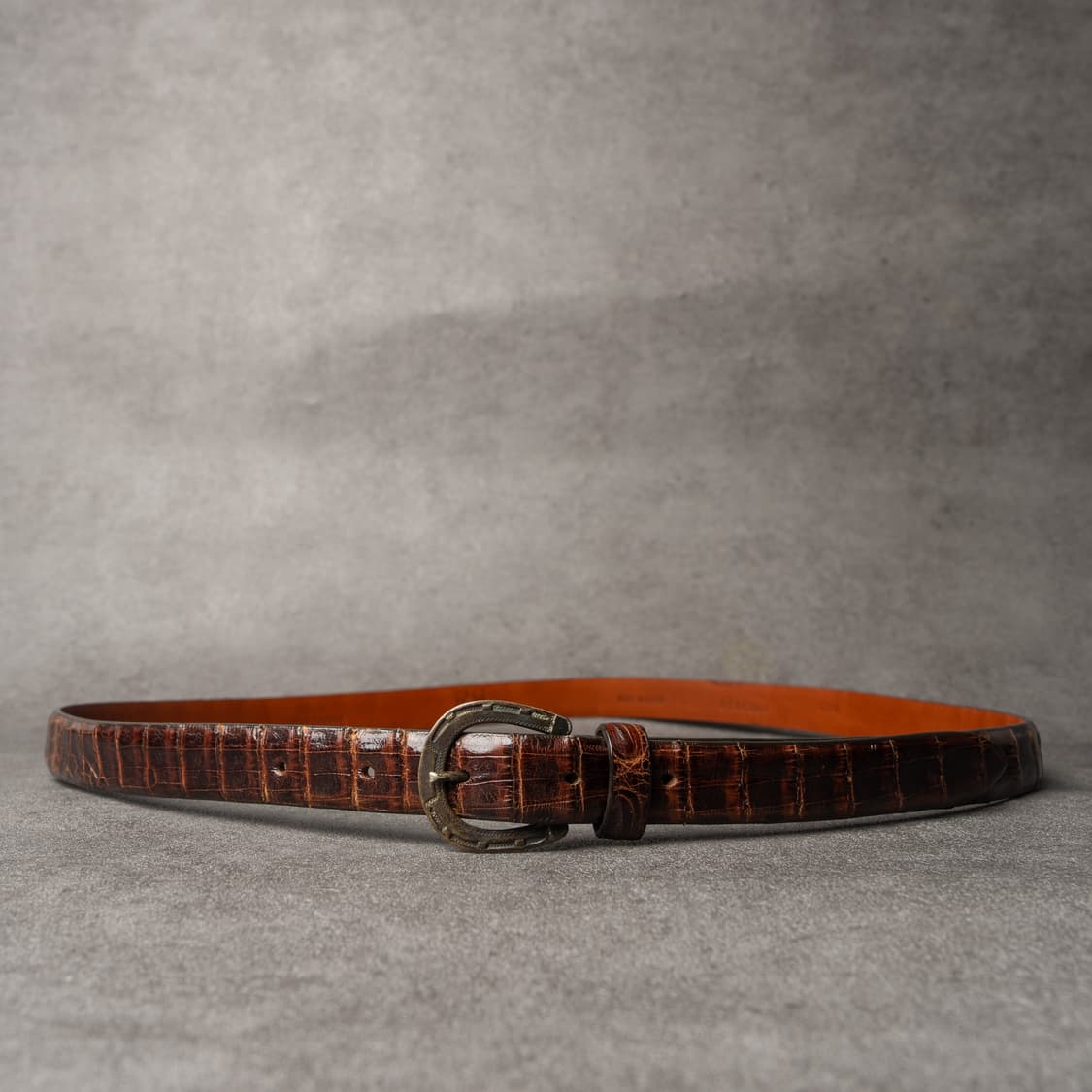 슈퍼레어) rrl 더블알엘 caiman crocodile 웨스턴 벨트 상품이미지2