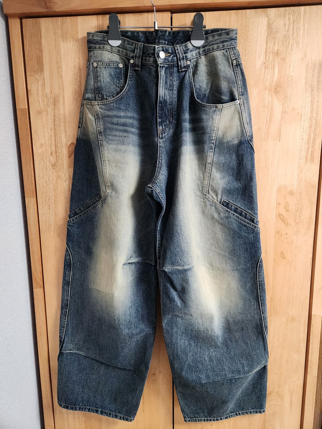 노운 side line cargo denim pants (blue) 1시 상품이미지1