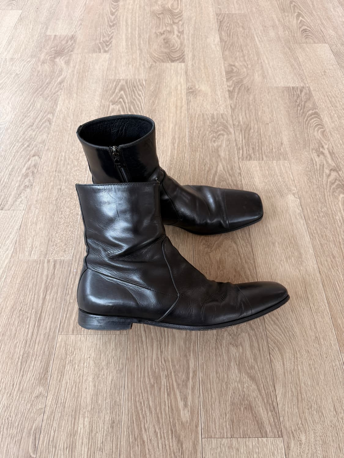 00s Square-Toe Side Zip Boots 상품이미지2