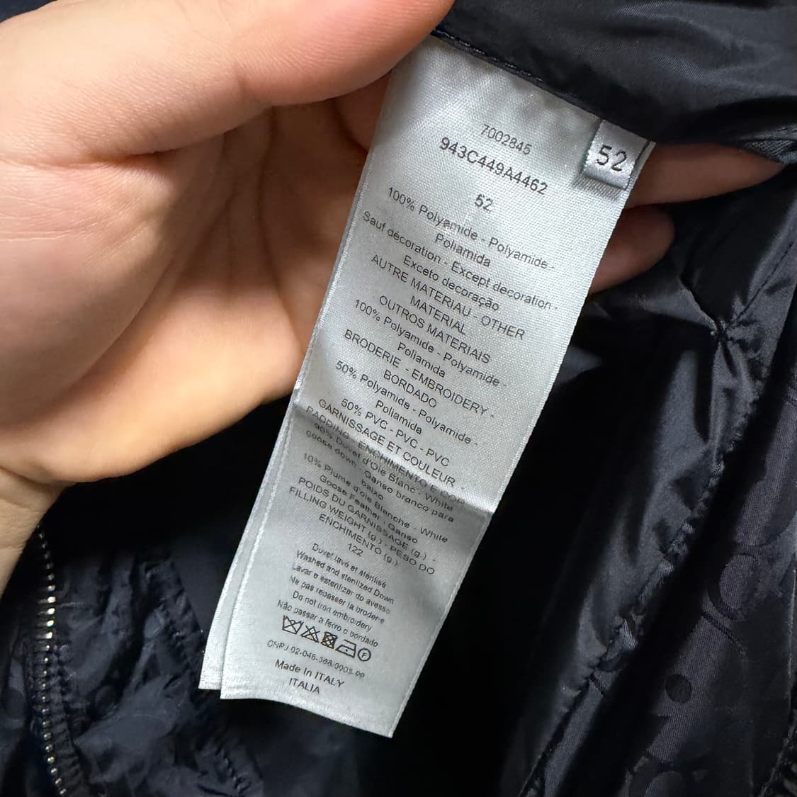 [S+급/52] 디올 오블리크 패딩 블랙 풀구성 상품이미지6