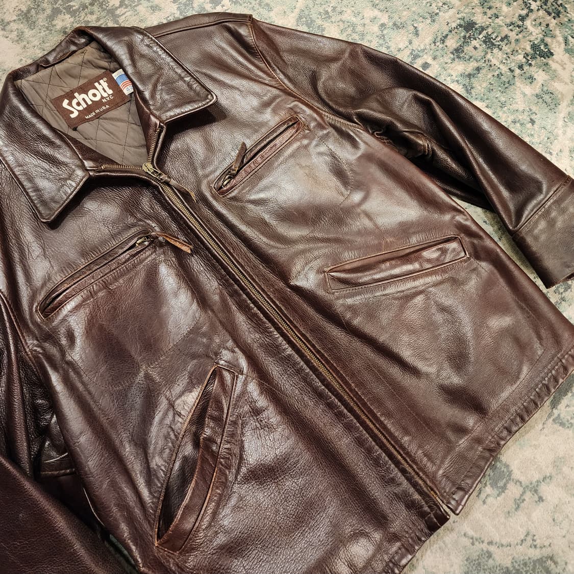 90s SCHOTT 소가죽 스포츠자켓 상품이미지3