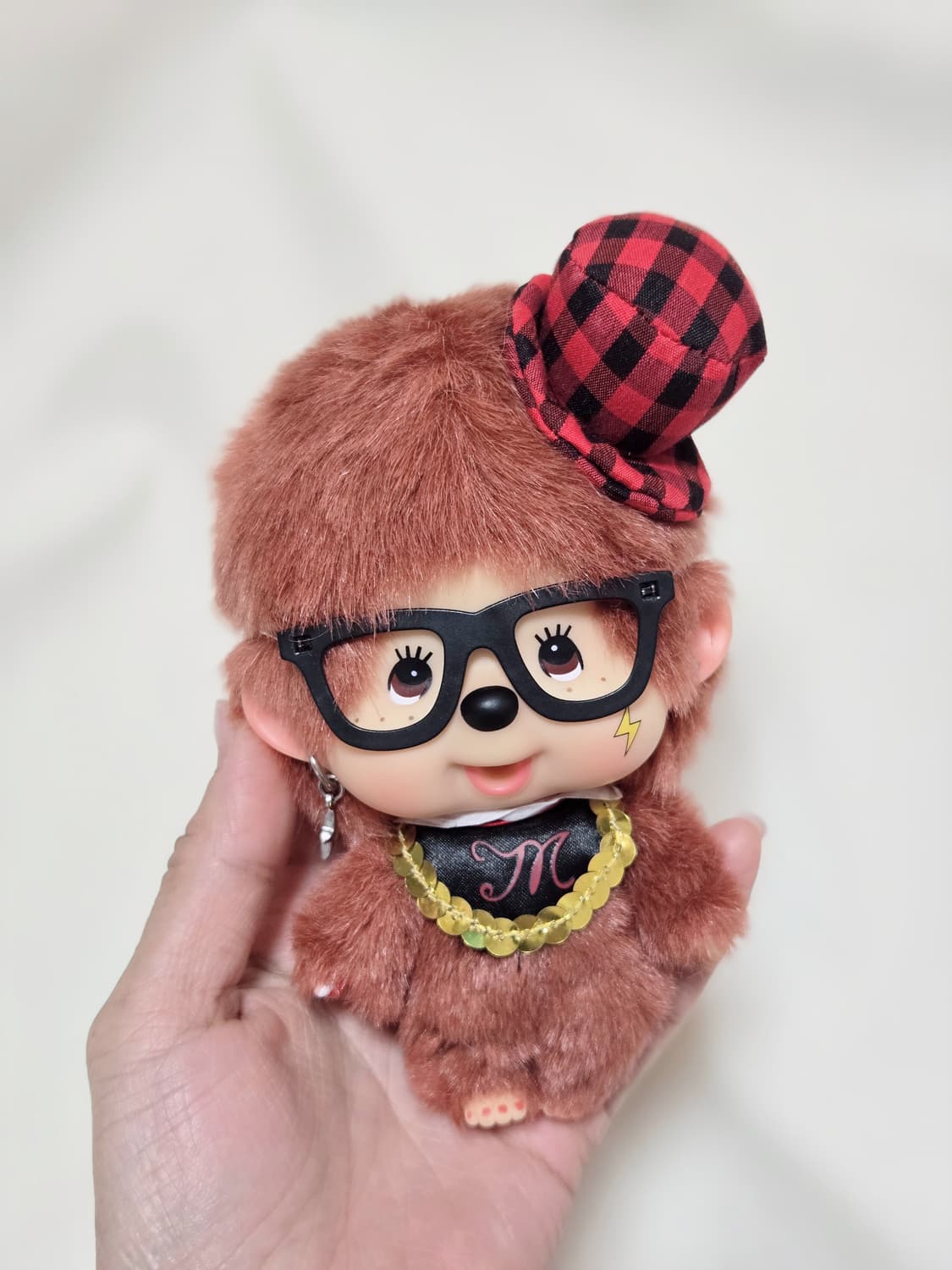 몬치치 x Jol 레드브라운 번개 키링 상품이미지3